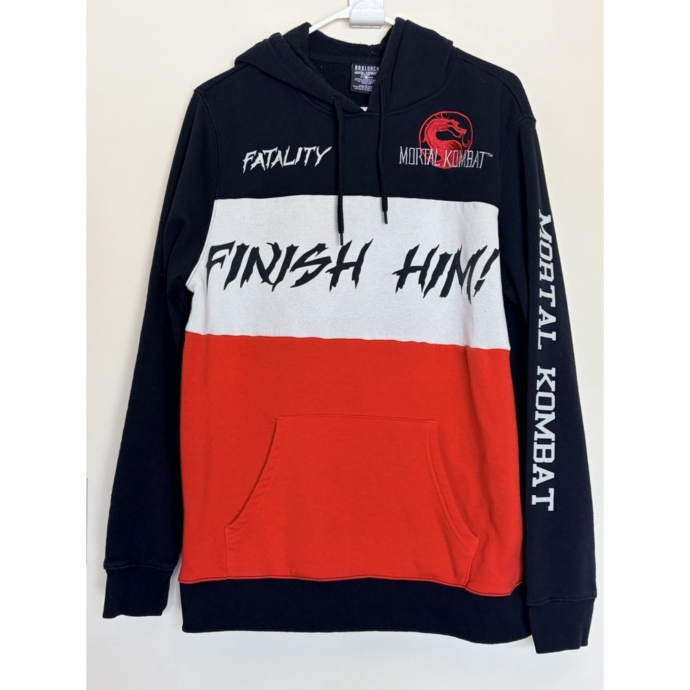 Mortal Kombat Box Lunch‎ Exclusive FINISH HIM Fatality Panel Hoodie Adult Large